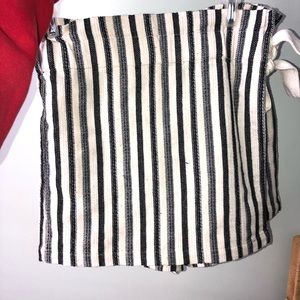 Black and white striped urban outfitters skort!!